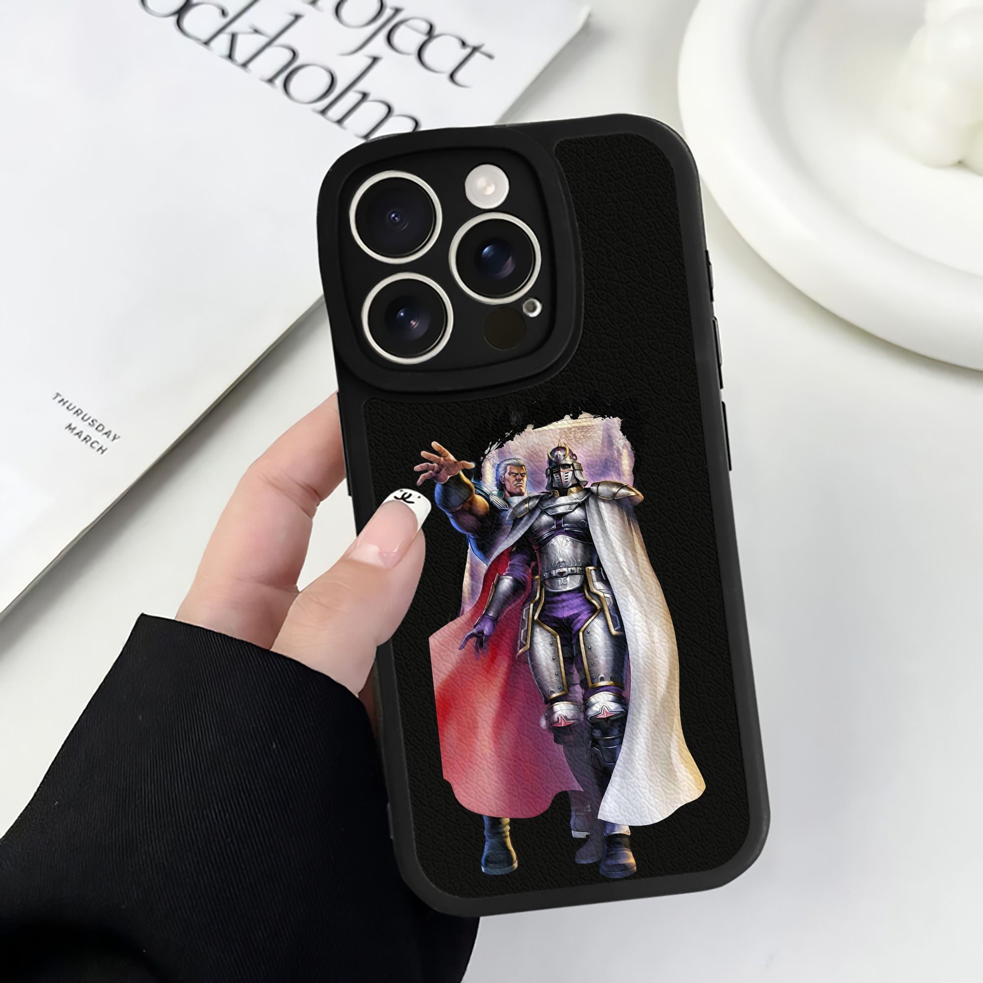 （画像用） 北斗の拳 Fist of the North Star 【iPhone 16シリーズ対応】シリコンスマホケース（レザー調） 材質：シリコン